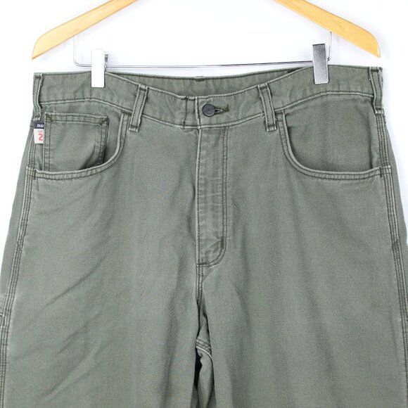 Carhartt FR Flame Resistant CAT 2 Pants Men's 35x30 Green FRB159 MOS Utility - Picture 3 of 9